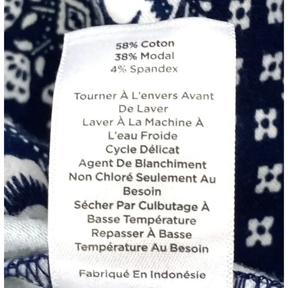 Talbots Patchwork Skirt Long Midi Bandana Floral Blue L Prairie Hippie Gypsy - Picture 10 of 10